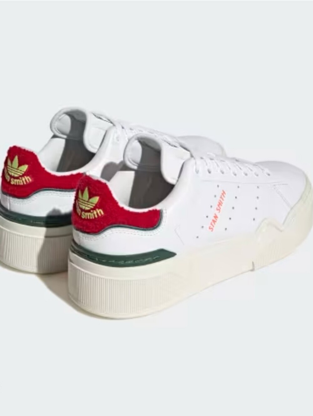 Adidas Stan Smith Bonega 2B Platform Sneakers White Leather And Yarn Womens 9